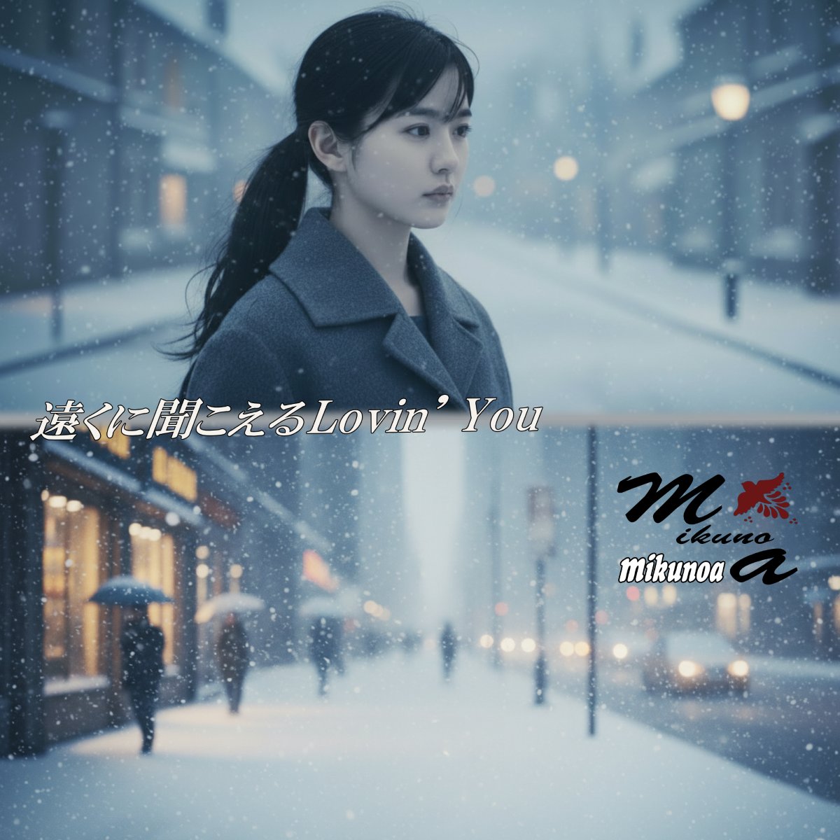 mikunoa「遠くに聞こえるLovin' You」アートワーク
