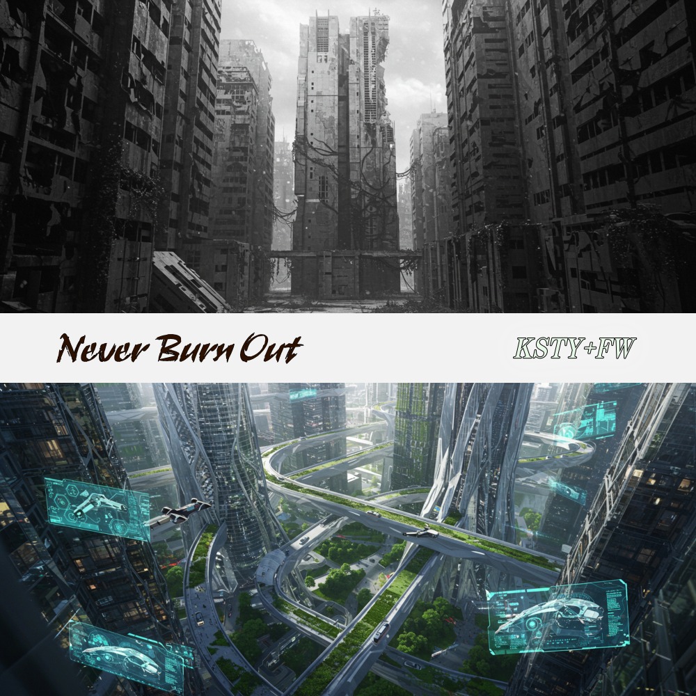 KSTY+FW「Never Burn Out」アートワーク1000