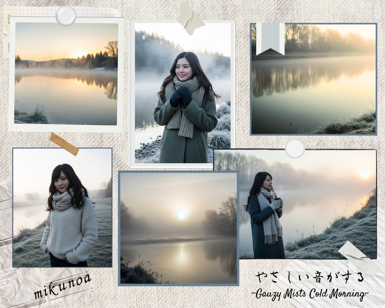 mikunoa「やさしい音がする -Gauzy Mists Cold Morning-」メモリアルアート